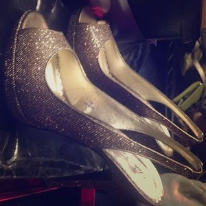 Gold high heel
